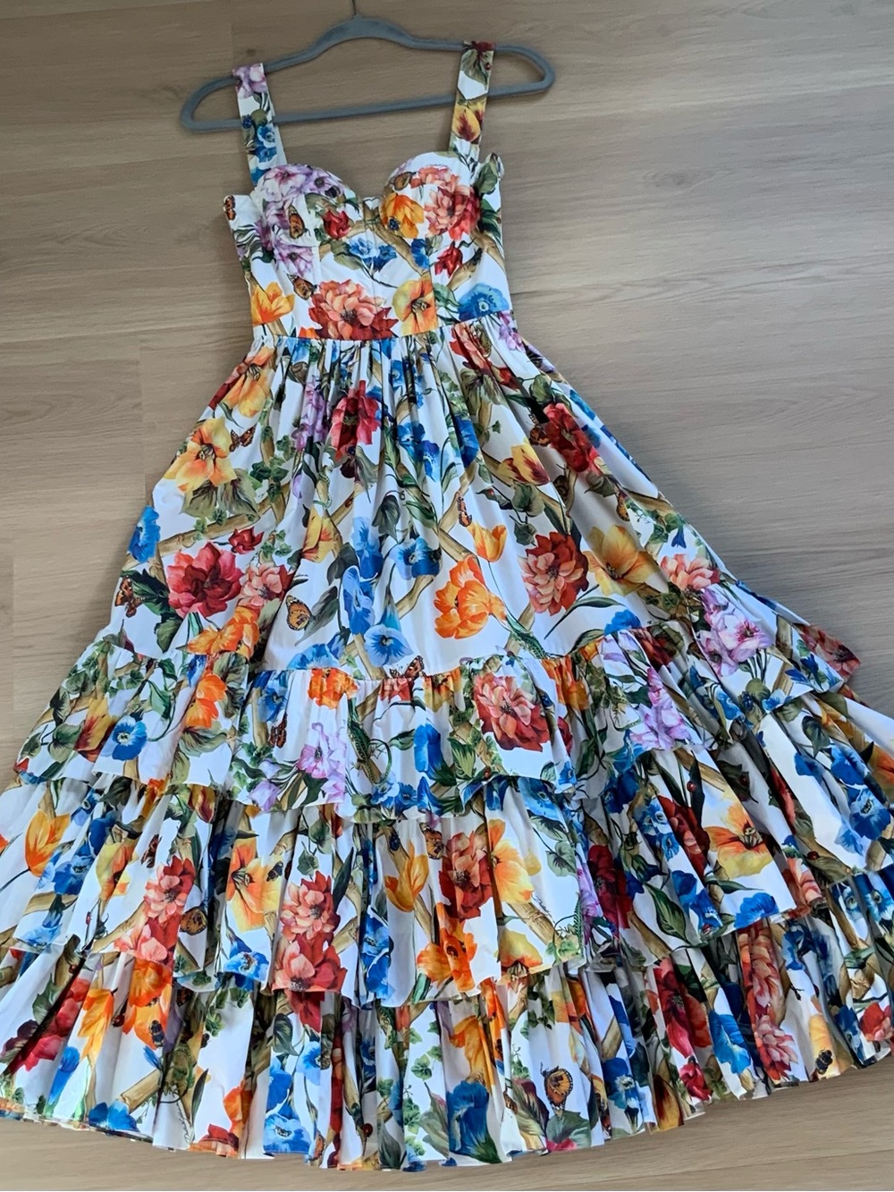 DOLCE & GABBANA Flower print cotton poplin dress - Picture 2 of 9